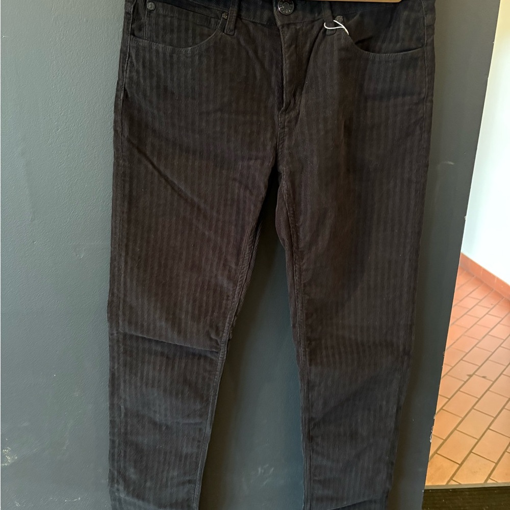 Elegant Black Striped Skinny Pants